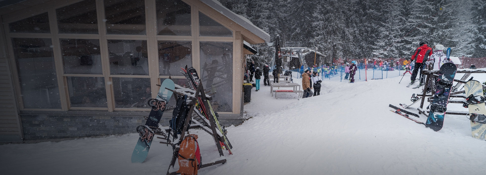 fotografie zázemí skiareálu